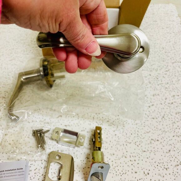 Kwikset Burbank Passage Door Lever Set 407BBL 15 - Picture 6 of 13